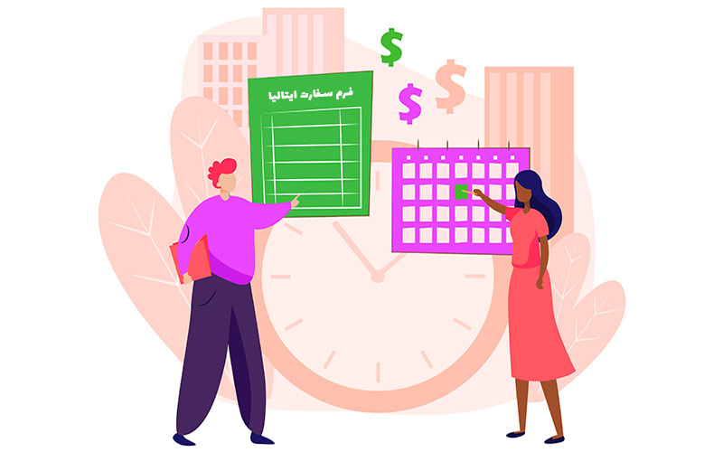 هزینه وقت سفارت از ایتالیا